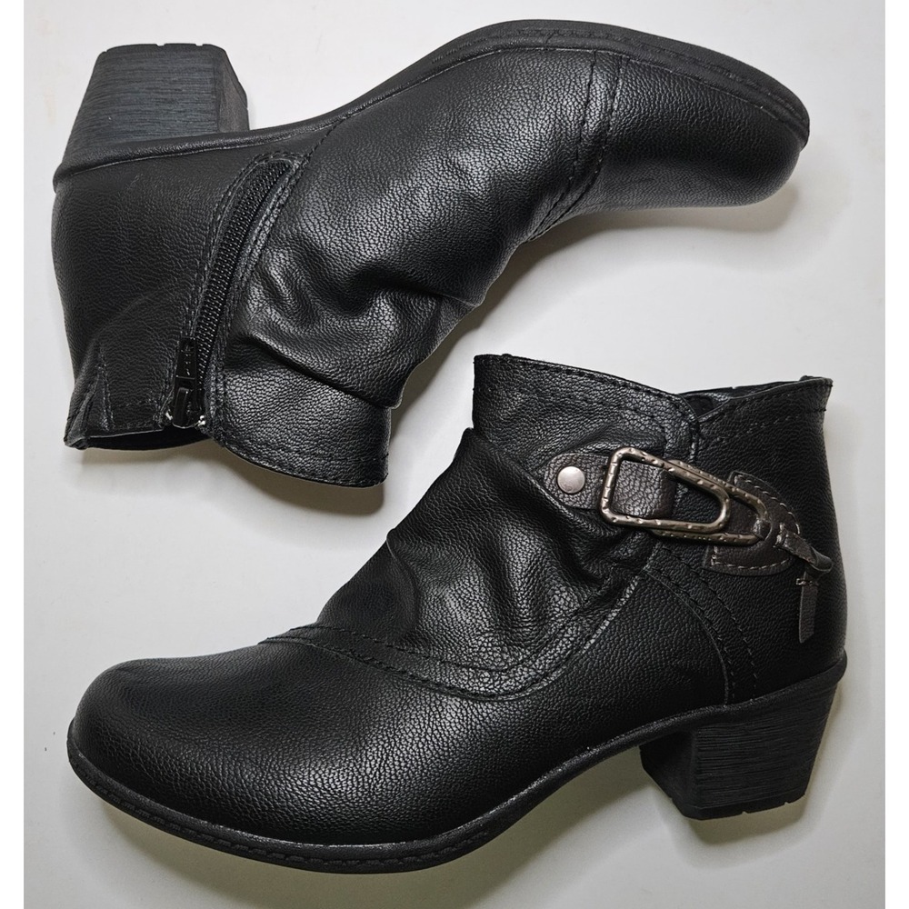 Earth Origins Womens Maggie Black Ankle‎ Booties Size 6.5 Comfort Casual Boho